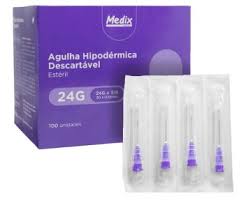 AGULHA 20X0,55MM (24GX3/4) 100UN MEDIX