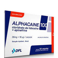 ANESTESICO LIDOCAINA ALPHACAINE 2% 1:100.000 1,8ML 50UNID.