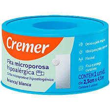 FITA MICROPOROSA BRANCA 2,5CMX4,5M CREMER