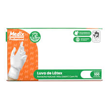 LUVA LATEX NAO SAUDE C/PO TAM PP 100 MEDIX
