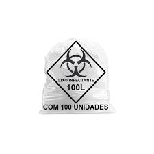 SACO DE LIXO HOSPITALAR 100 LTS BRANCO