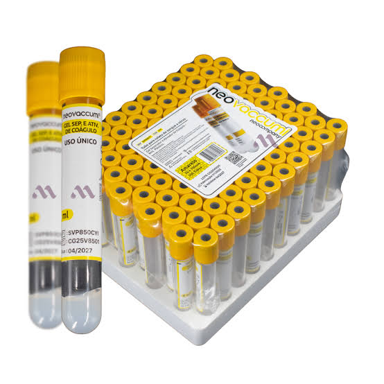 TUBO COLET SANGUE AM C/GEL SEPARADOR 3,5ML  C/100 NEOLAB
